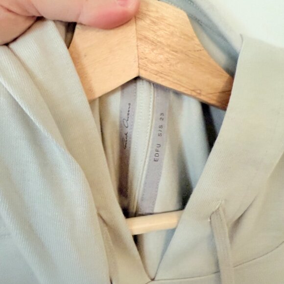 Rick Owens Drawstring Hoodie in Pearl (Off White) Size XL 100% Cotton - Picture 9 of 9